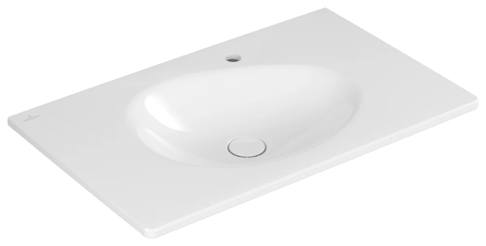 Villeroy & Boch Schrankwaschtisch Antao 4A7581, 800x500x150 mm, weiß Alpin CeramicPlus, glänzend, TitanCeram, 1-Loch Armatur