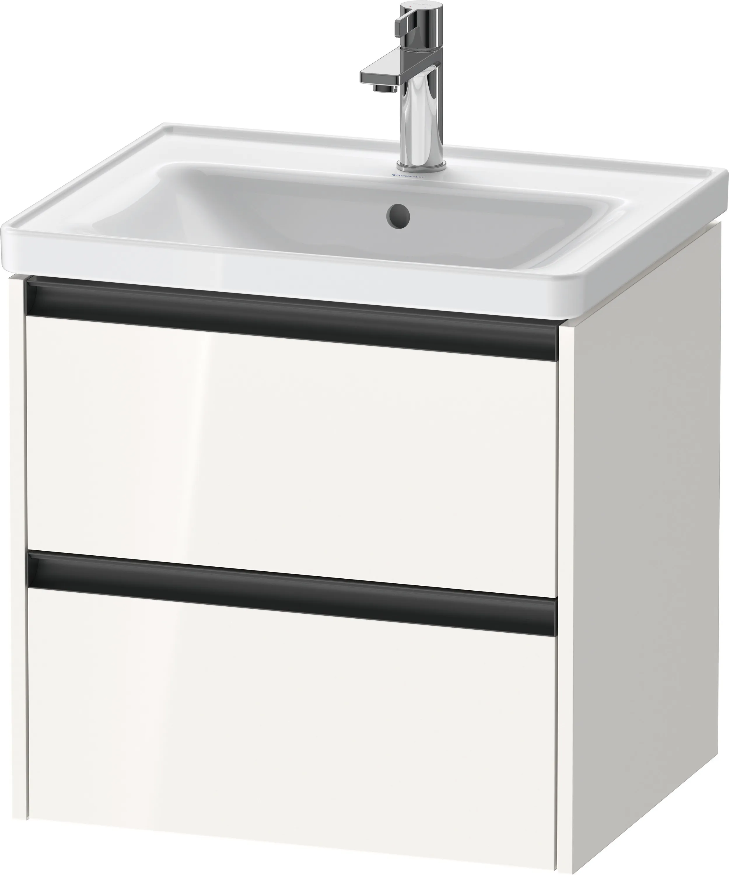 Duravit Waschtischunterschrank wandhängend „Ketho.2“ 58,4 × 54,9 × 45,5 cm Weiß Hochglanz