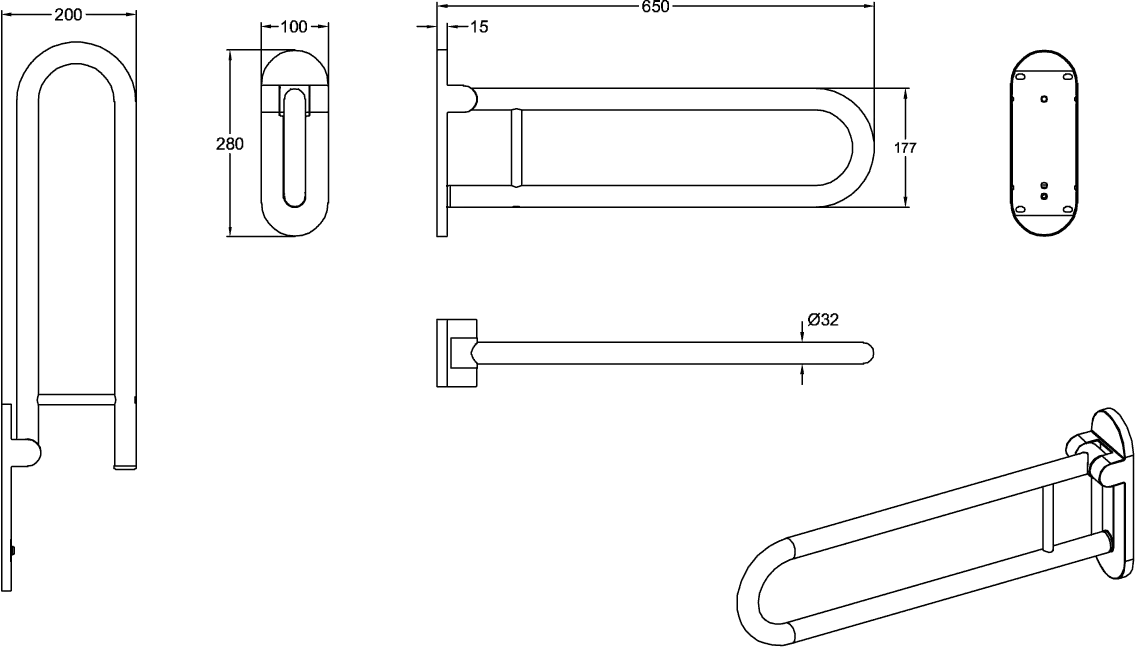 Villeroy & Boch Klappgriff „ViCare Funktion“ in weiß Villeroy & Boch Klappgriff „ViCare Funktion“ in weiß