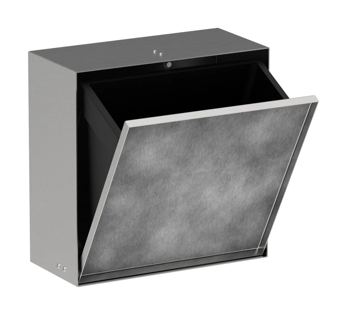 Hansgrohe XtraStoris Rock Einbau Abfalleimer Edelstahl gebürstet 300x300x140 mm Push-Open Tür Hansgrohe XtraStoris Rock Einbau Abfalleimer Edelstahl gebürstet 300x300x140 mm Push-Open Tür