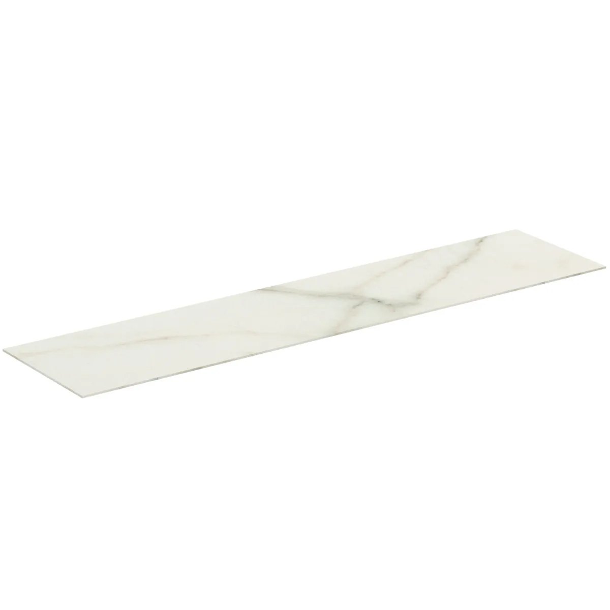 Waschtischplatte Conca, aus Keramik, 1587x373x6mm, Marmor Noir Desir