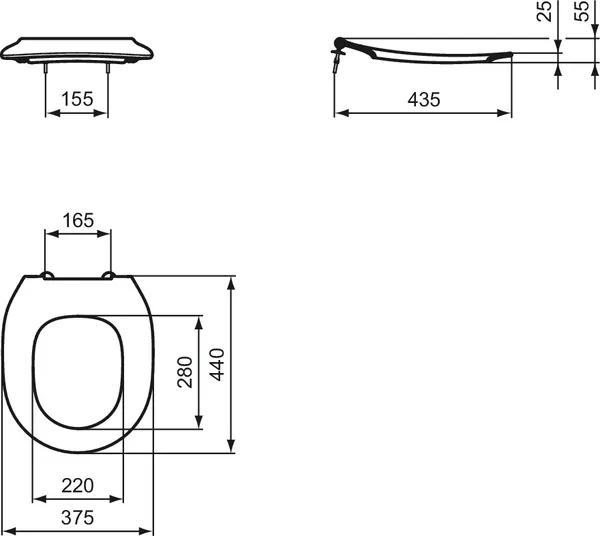 Ideal Standard WC-Sitz „Contour21Schools“ in Weiß