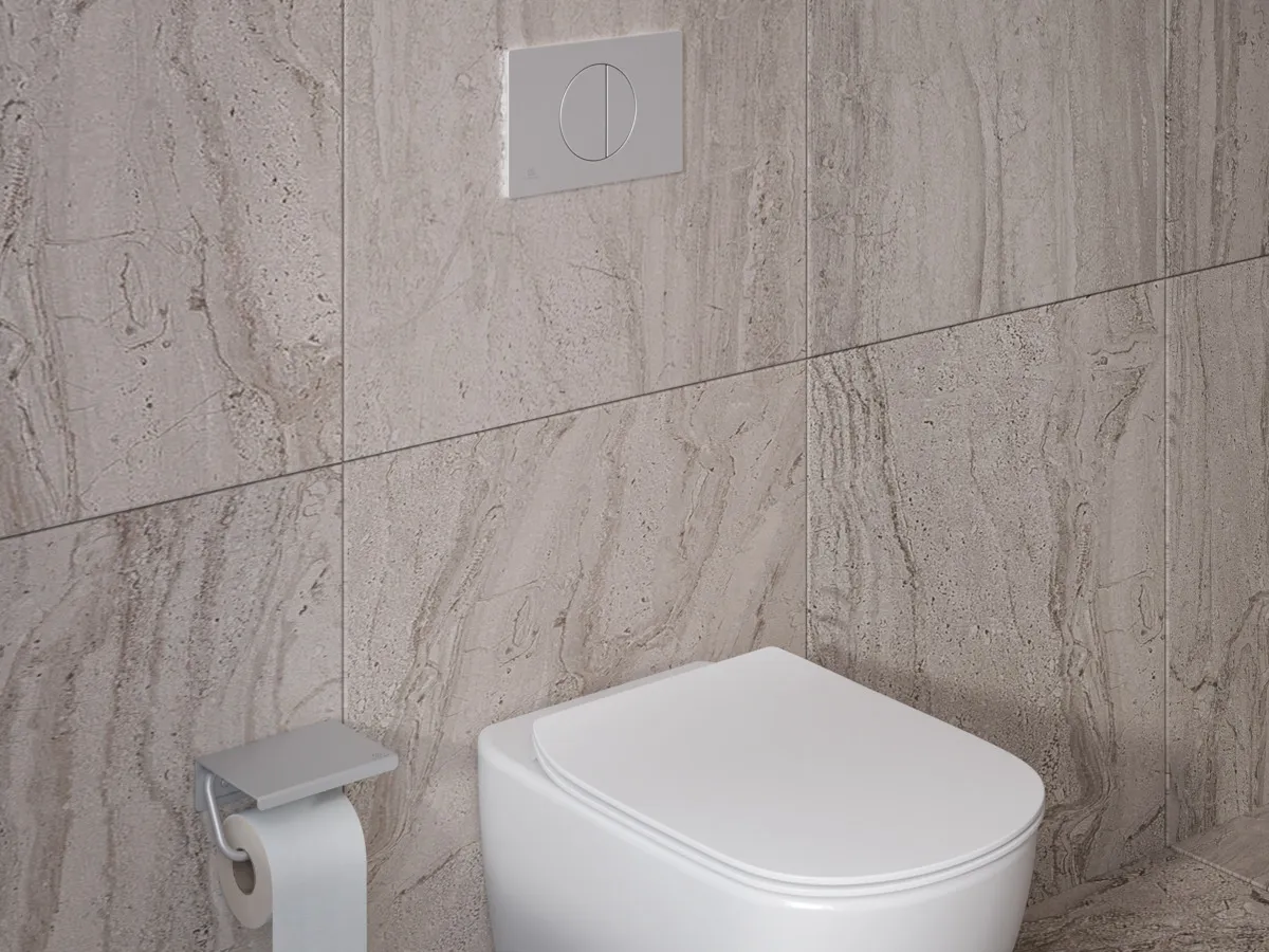 Ideal Standard Toilettenpapierhalter „Alu+“ 11,4 × 9,5 cm in Befestigung verdeckt Ideal Standard Toilettenpapierhalter „Alu+“ 11,4 × 9,5 cm in Befestigung verdeckt