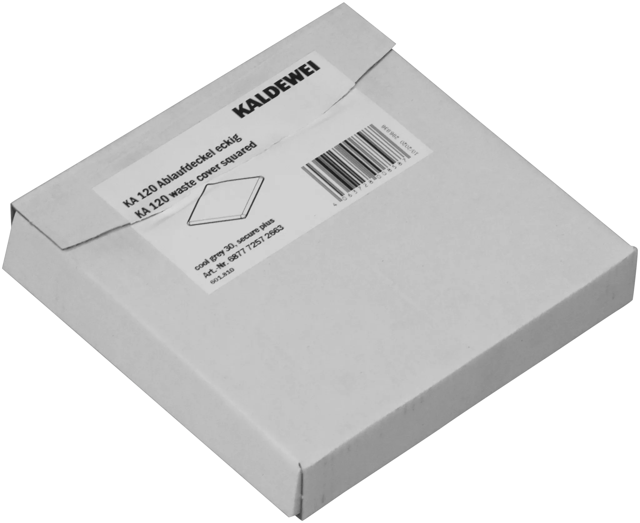 Ablaufdeckel 120, Conoflat, alpinweiß matt, SECURE PLUS