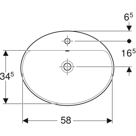 Einbauwaschtisch „Variform“ 60 × 48 cm 