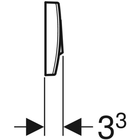 300T Betätigungsplatte für Spül-Stopp-Spülung: weiß 300T Betätigungsplatte für Spül-Stopp-Spülung: weiß