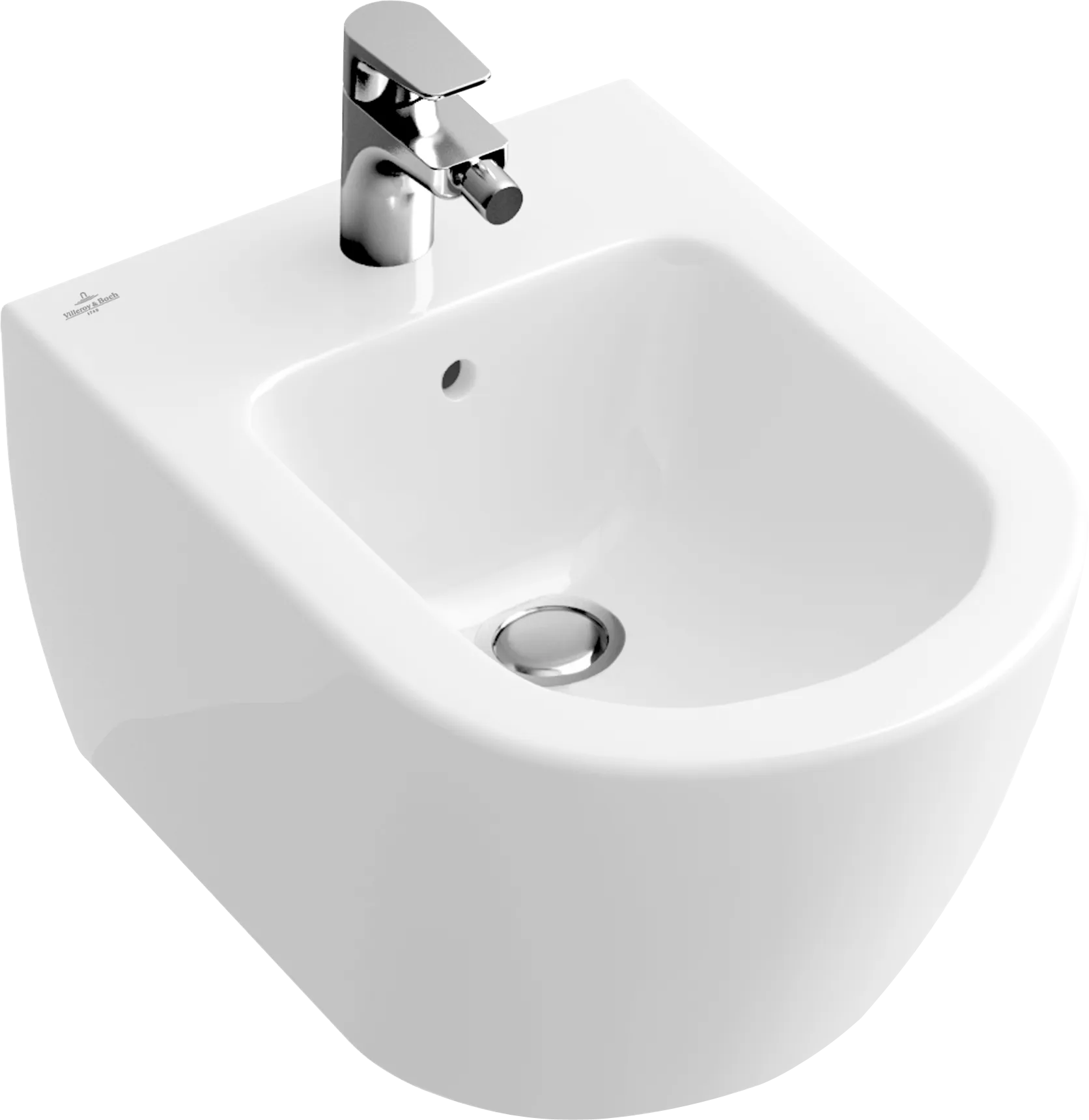 Villeroy & Boch Bidet „Subway 2.0“, Befestigung verdeckt, mit Hahnlochbohrung 370 × 565 × 280 mm in Weiß Alpin Villeroy & Boch Bidet „Subway 2.0“, Befestigung verdeckt, mit Hahnlochbohrung 370 × 565 × 280 mm in Weiß Alpin
