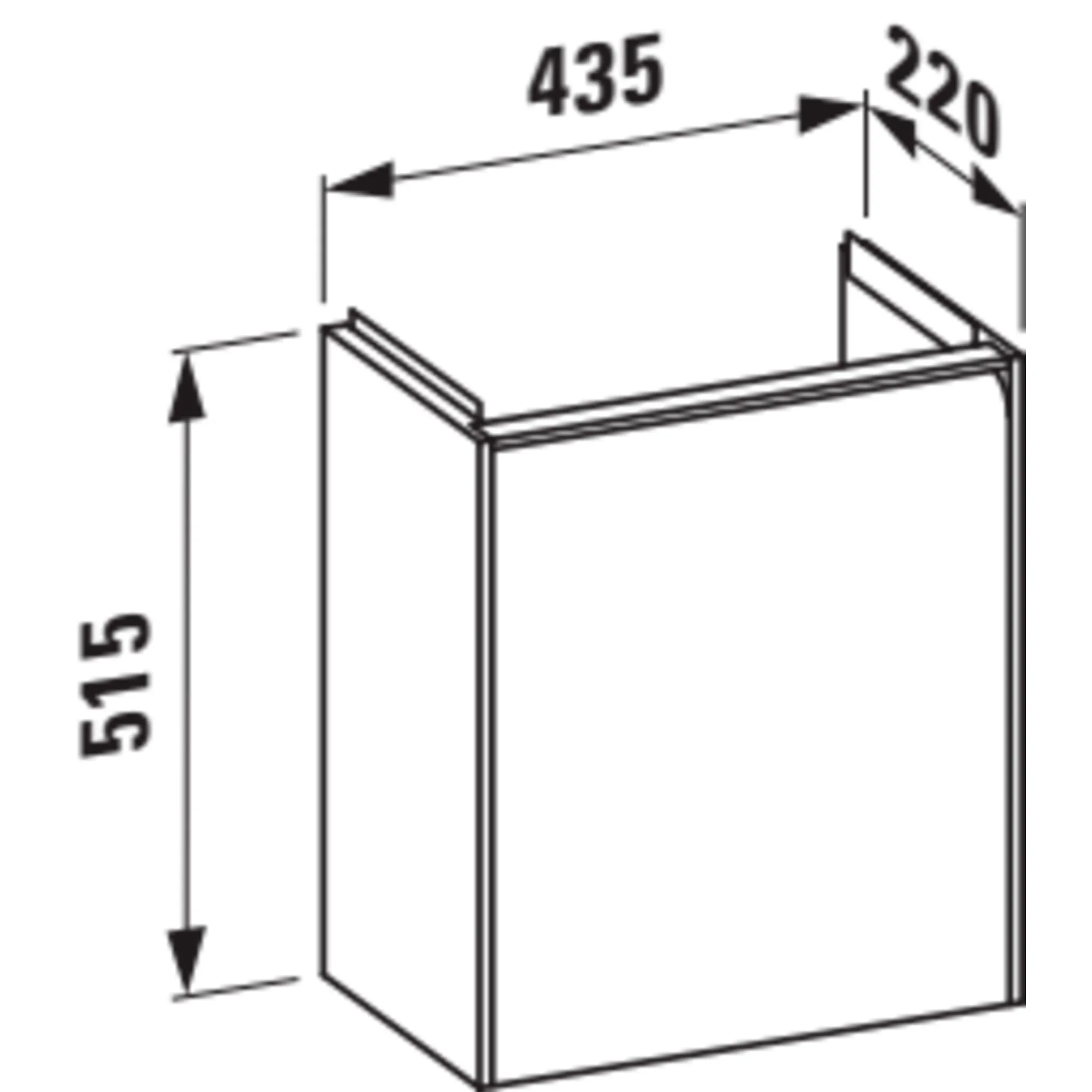 Laufen Waschtischunterbau MEDA 222x437x515 1Tür, Scharnier links, integrierte Griffleiste für Waschtisch H815114, weiß matt Laufen Waschtischunterbau MEDA 222x437x515 1Tür, Scharnier links, integrierte Griffleiste für Waschtisch H815114, weiß matt