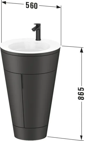 Duravit Waschtischunterschrank bodenstehend „Starck 1“ 56 × 86,4 × 60,5 cm in Weiß Seidenmatt