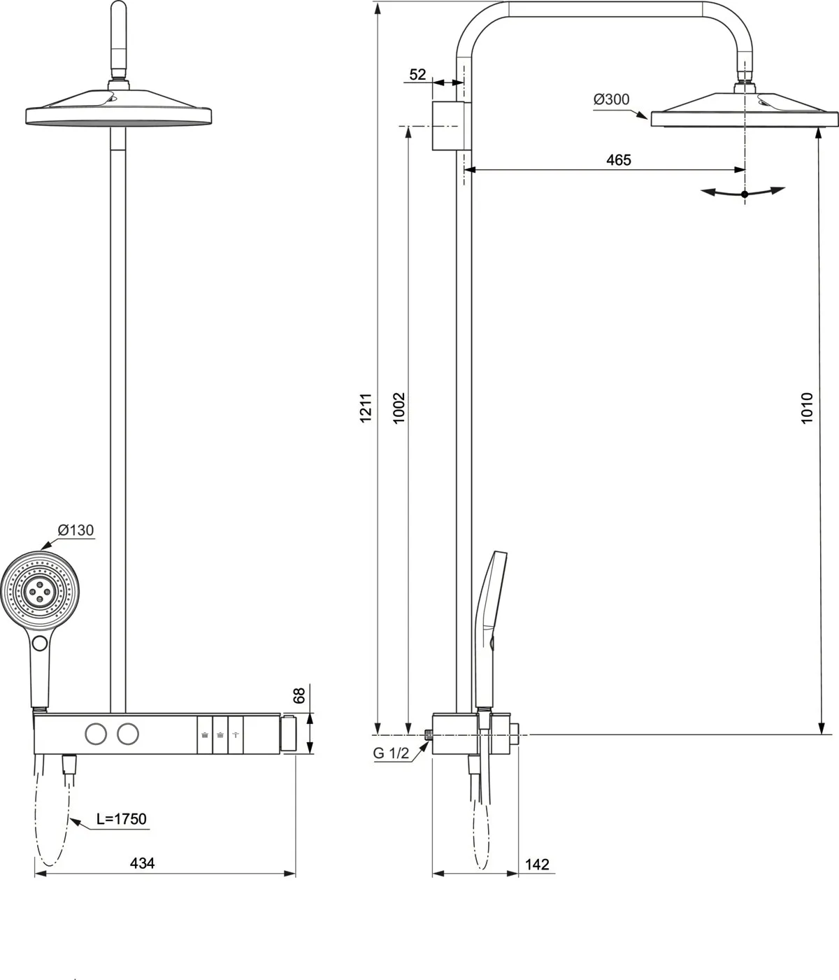 Ideal Standard Duschsystem „Solos“