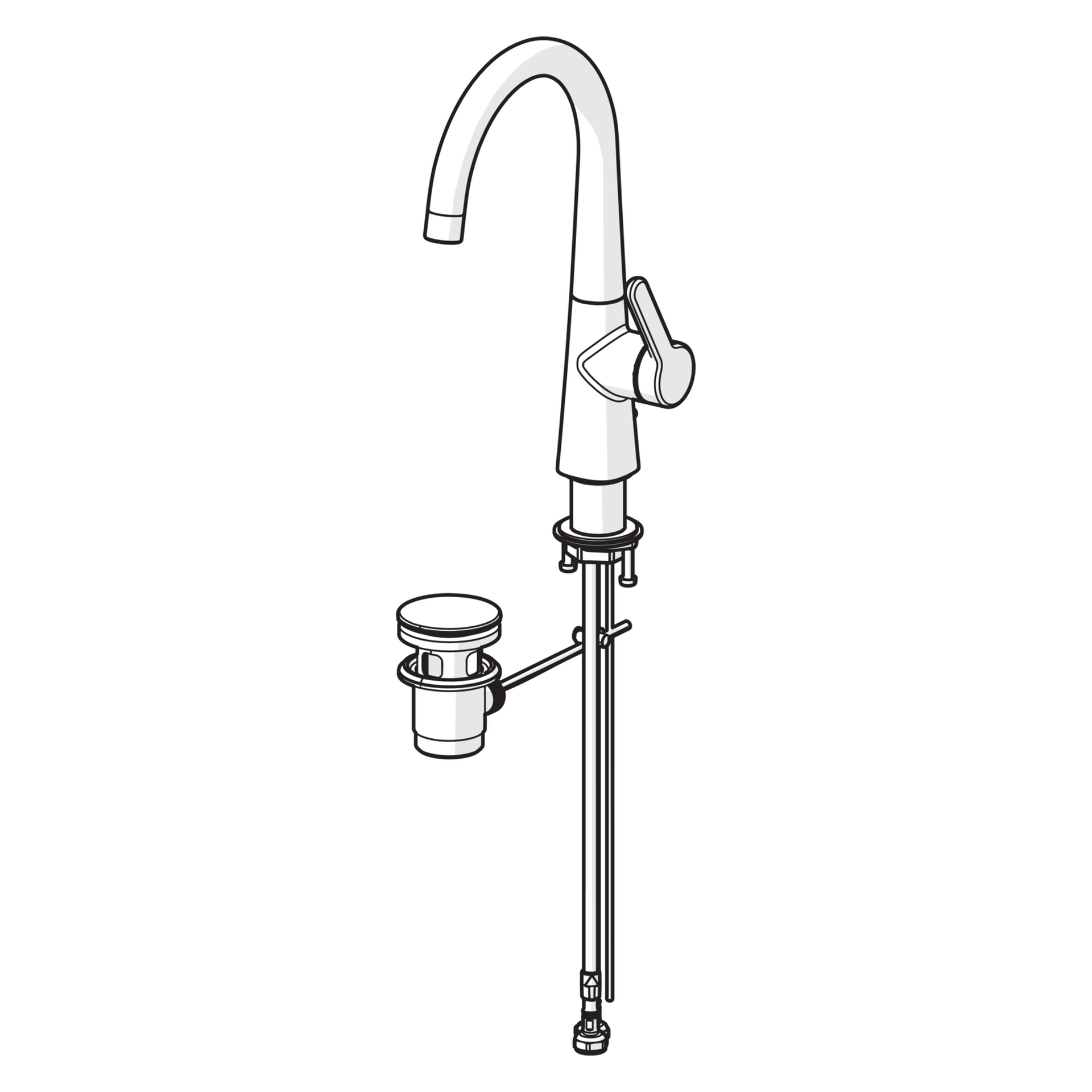 Einhand-Waschtischarmatur „Designo Style“ Ausladung 167 mm in Chrom Einhand-Waschtischarmatur „Designo Style“ Ausladung 167 mm in Chrom