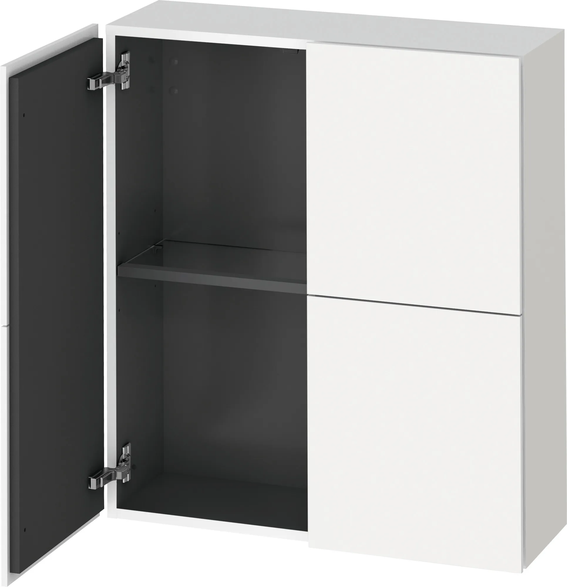 Duravit Halbhochschrank „L-Cube“ 70 × 80 × 24,3 cm Weiß Supermatt