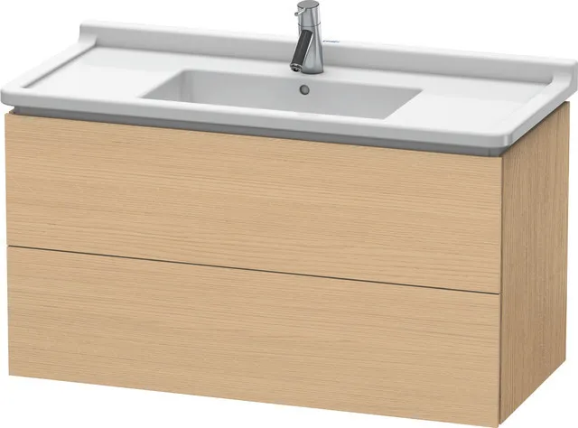 Duravit Waschtischunterschrank wandhängend „L-Cube“ 102 × 55,8 × 46,9 cm Eiche Natur