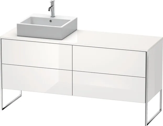Duravit Waschtischunterschrank bodenstehend „XSquare“ 160 × 77,8 × 54,8 cm Weiß Hochglanz