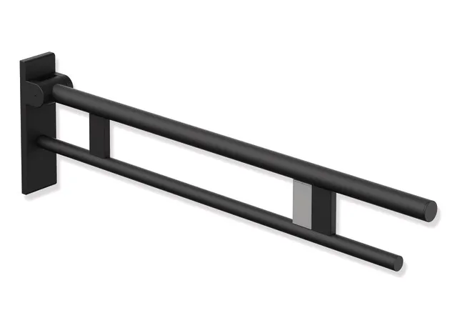HEWI Stützklappgriff Duo, System 900, Edelstahl, 900 mm Ausladung, schwarz tiefmatt HEWI Stützklappgriff Duo, System 900, Edelstahl, 900 mm Ausladung, schwarz tiefmatt