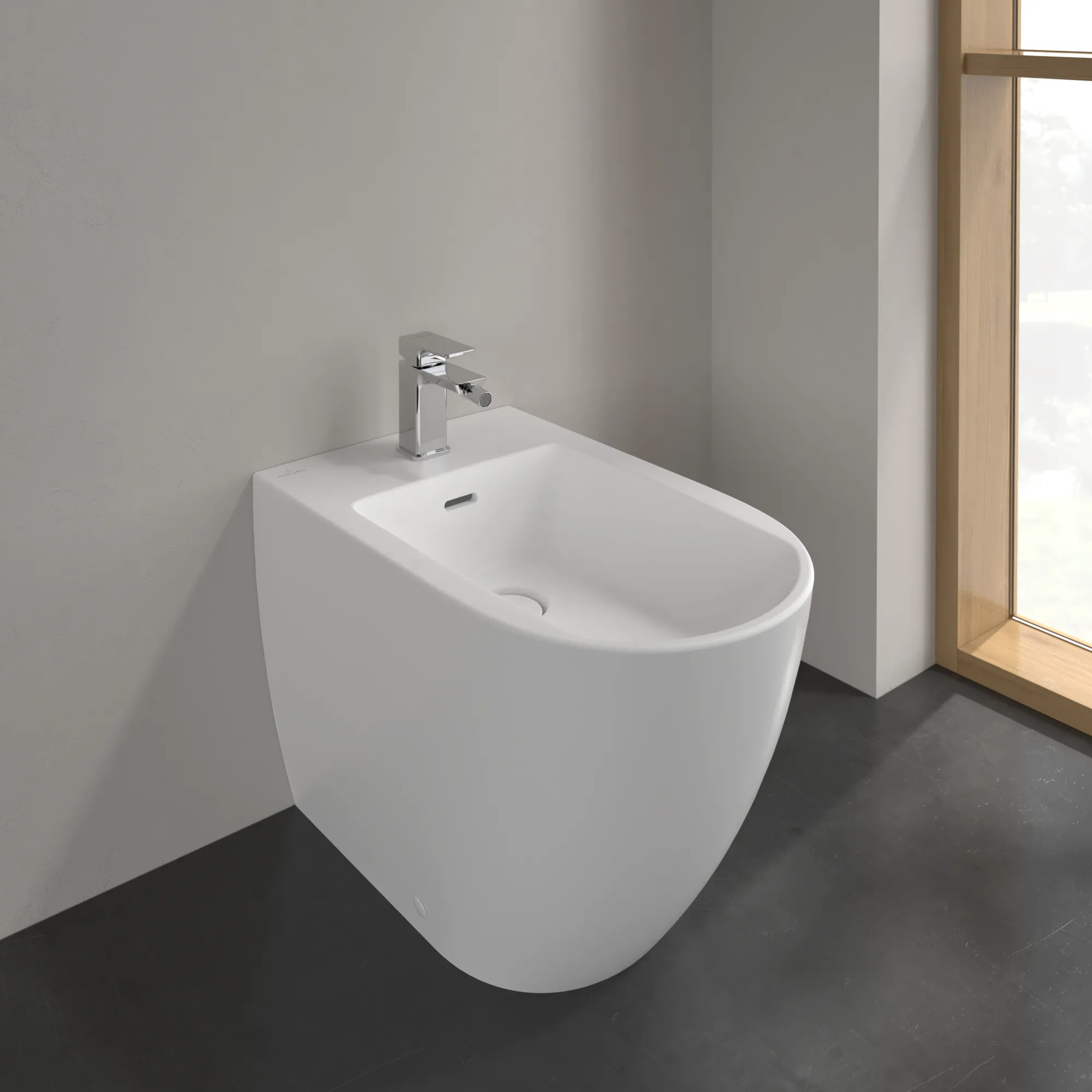 Stand-Bidet „Subway 3.0“ bodenstehend 37 × 40 × 59,5 × 59,5 cm in Stone White