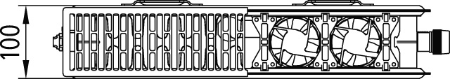 Kermi Wärmepumpen-Flachheizkörper „x-flair“ 200 × 40 cm in Weiß