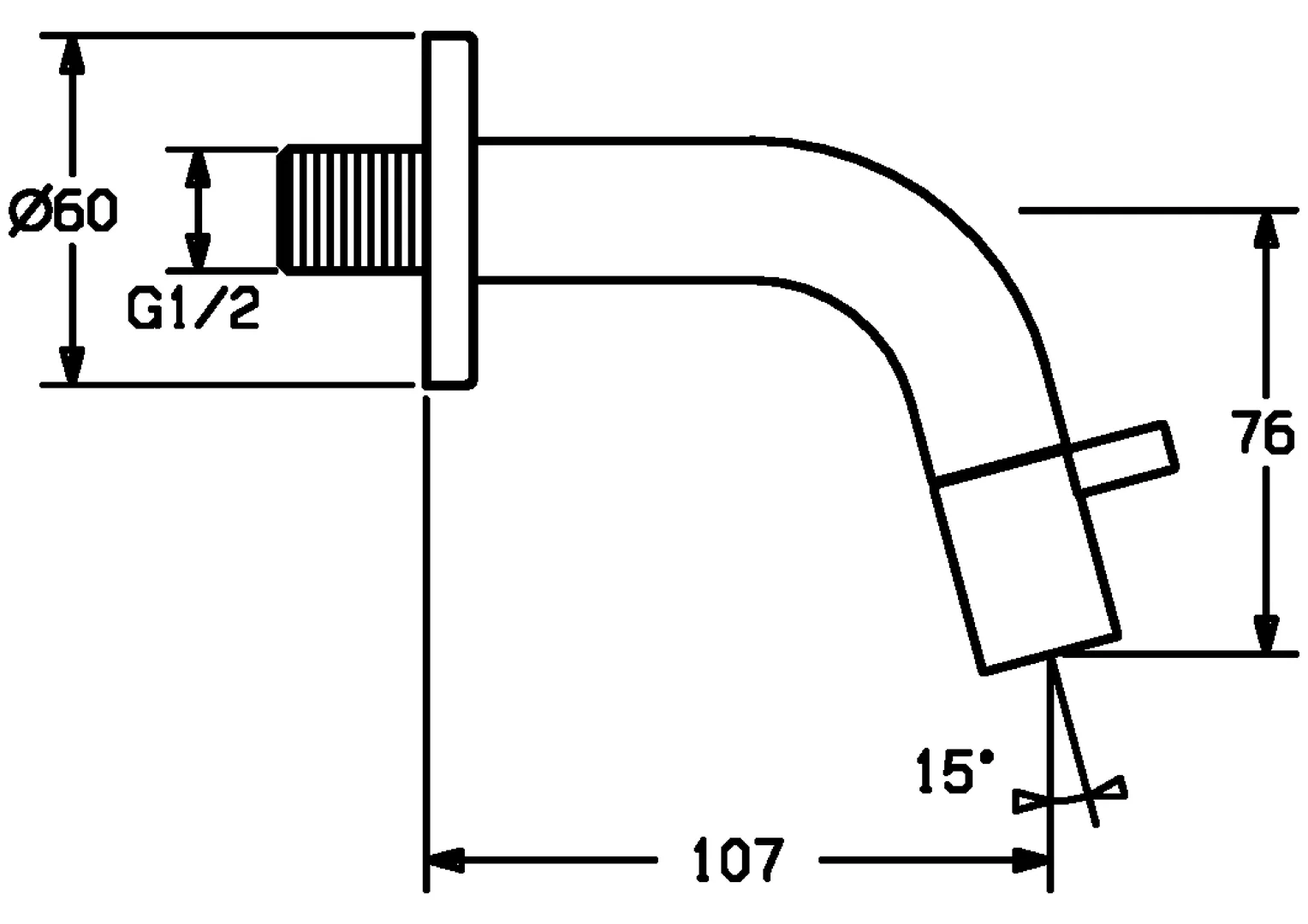 HansaNOVA Einhebelmischer Waschtischbatterie HansaNOVA 5086 Ausladung 107 mm DN15 Matt-Schwarz