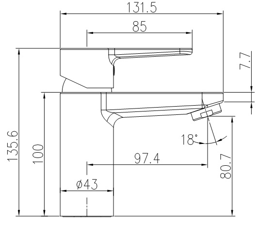 Waschtisch-Einhandbatterie AqvaBasic III - mit Sockelring - Zugstangen-Abl.-Garn. 1"1/4 - flexible Druckschläuche 3/8", DVGW W270 - Kartusche mit keramischen Dichtscheiben - Heisswassersperre - Wassermengendurchflussregulierung - P-IX 18222/IA - chrom