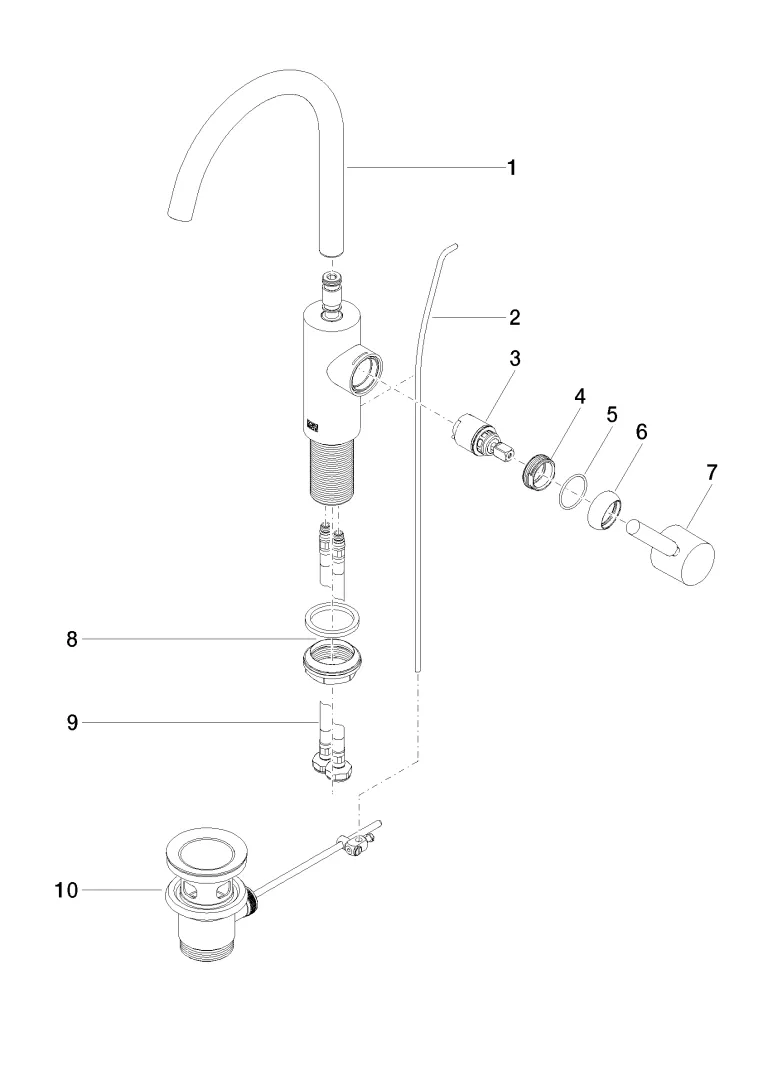 Waschtisch-Einhandbatterie mit Ablaufgarnitur META Chrom 33500661 Waschtisch-Einhandbatterie mit Ablaufgarnitur META Chrom 33500661