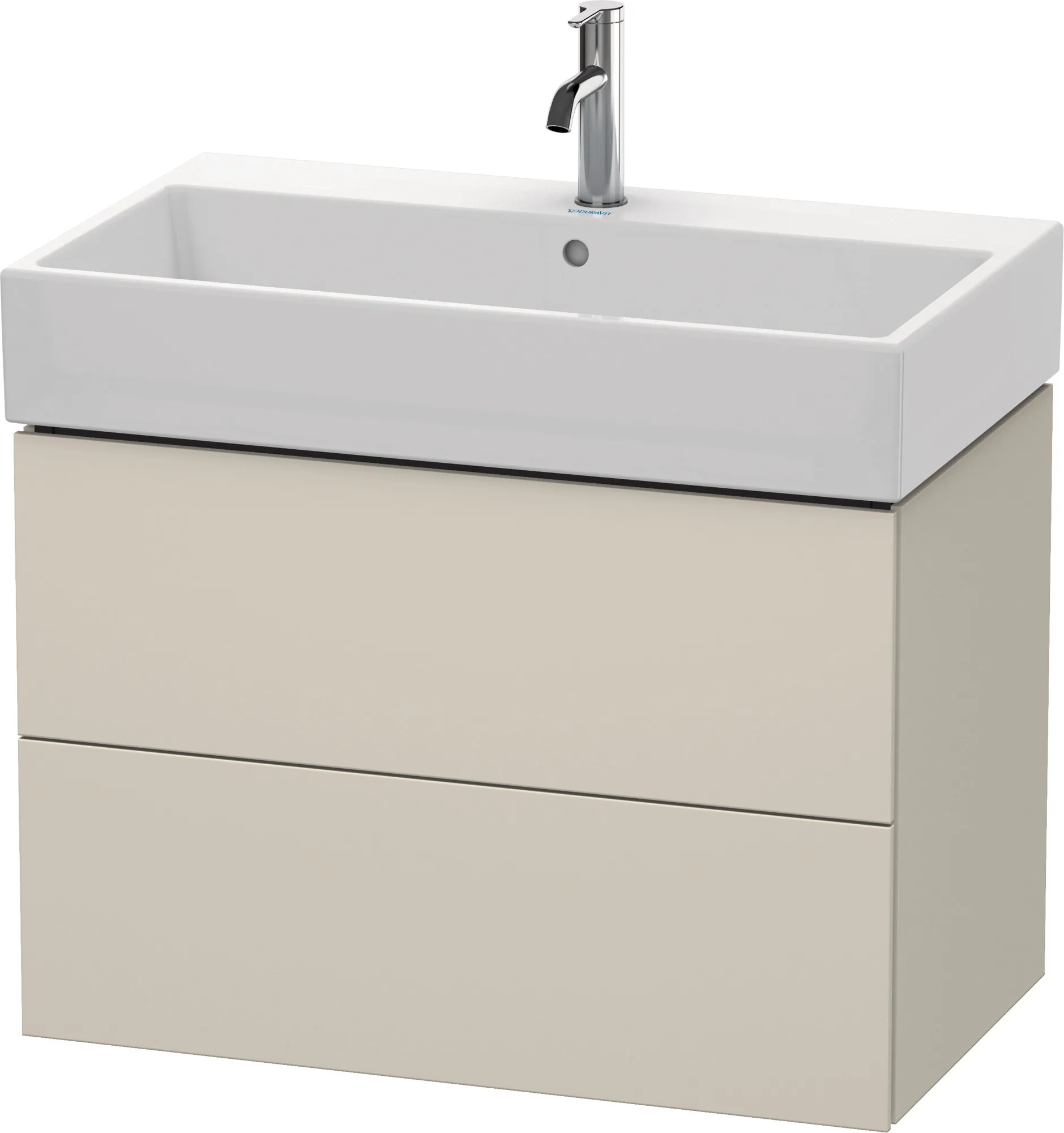 Duravit Waschtischunterschrank wandhängend „L-Cube“ 78,4 × 54,4 × 45,9 cm Taupe Supermatt