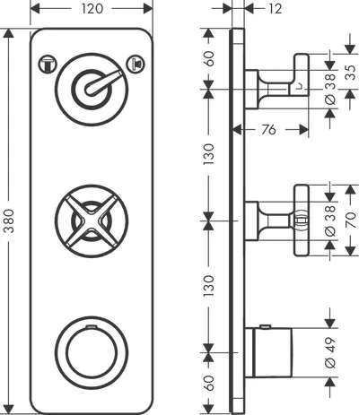 Thermostatmodul Unterputz Axor Citterio E Fertigset 2 Verbraucher chrom Thermostatmodul Unterputz Axor Citterio E Fertigset 2 Verbraucher chrom