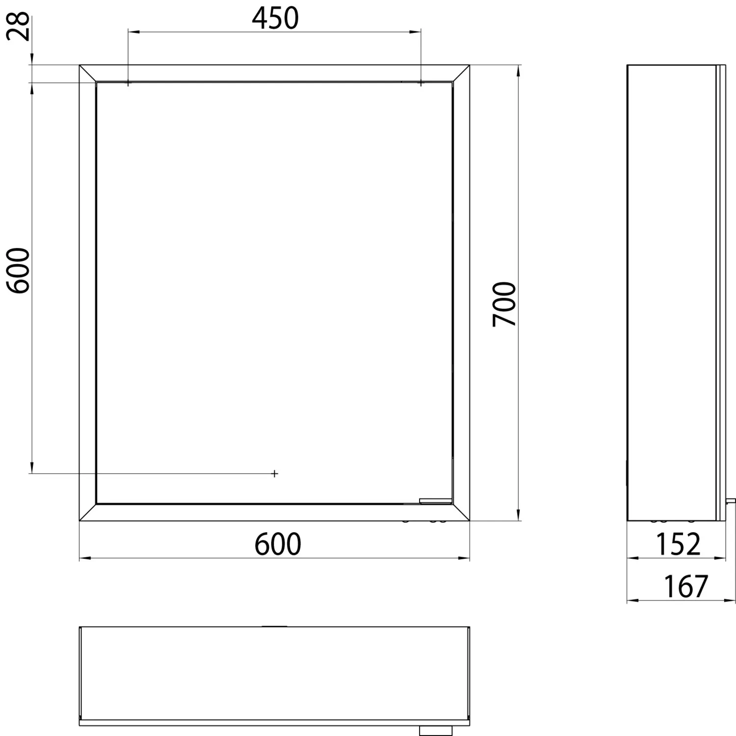 emco Spiegelschrank „prime“ Facelift 60 × 70 × 16,7 cm emco Spiegelschrank „prime“ Facelift 60 × 70 × 16,7 cm