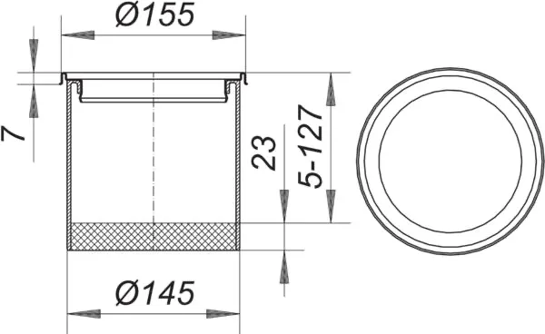 Aufsatzrahmen VER 15, d: 155 mm