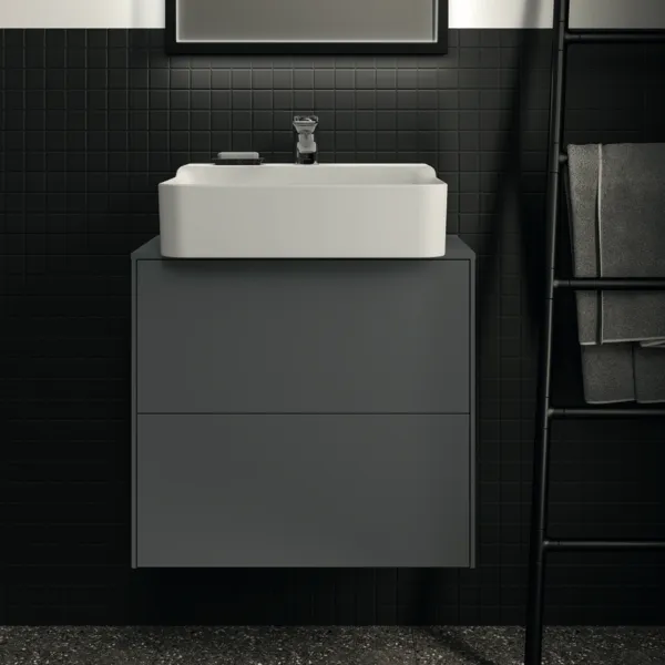 Ideal Standard Waschtischunterschrank Conca, 2 Auszüge, anthrazit Ideal Standard Waschtischunterschrank Conca, 2 Auszüge, anthrazit