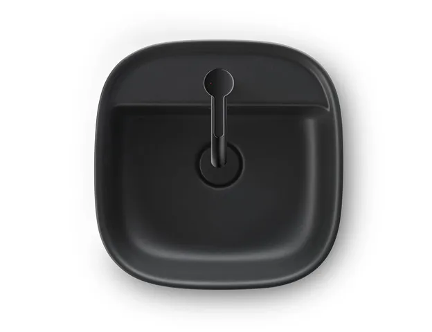 Aufsatzwaschtisch geschliffen „Zencha“ 42 × 42 × 13,5 cm, Hahnlochposition mittig in Anthrazit Matt Aufsatzwaschtisch geschliffen „Zencha“ 42 × 42 × 13,5 cm, Hahnlochposition mittig in Anthrazit Matt