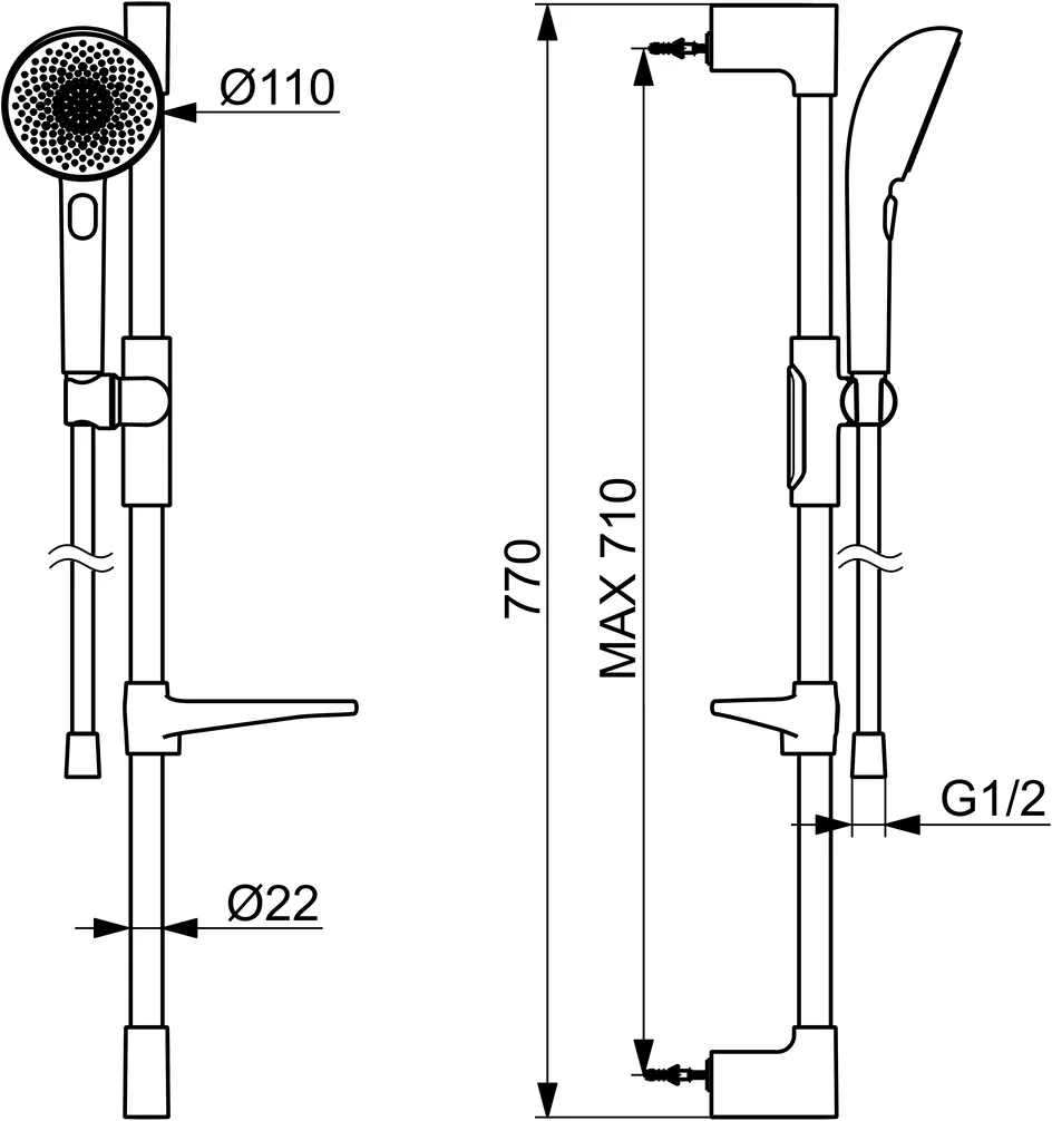 HansaAURELIA Wandstangengarnitur HansaAURELIA 4716 3-strahlig Chrom