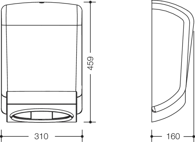 HEWI Papierhandtuchspender „Serie 477“ 31 × 16 × 45,9 cm HEWI Papierhandtuchspender „Serie 477“ 31 × 16 × 45,9 cm