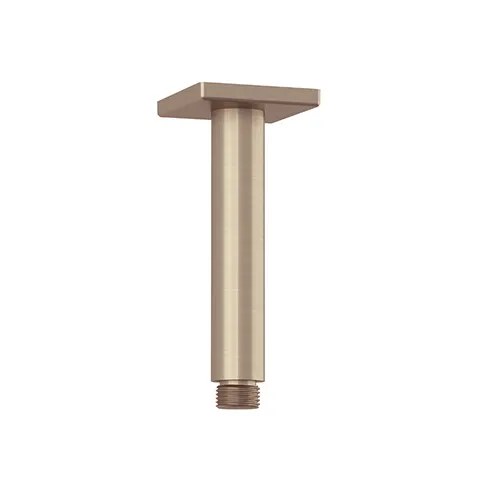 Kludi A-QA Deckenauslass 150 mm, eckige Rosette in Brushed Bronze, für Tellerkopfbrause