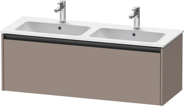 Duravit Waschtischunterschrank wandhängend „Ketho.2“ 128 × 44 × 48 cm Basalt Matt