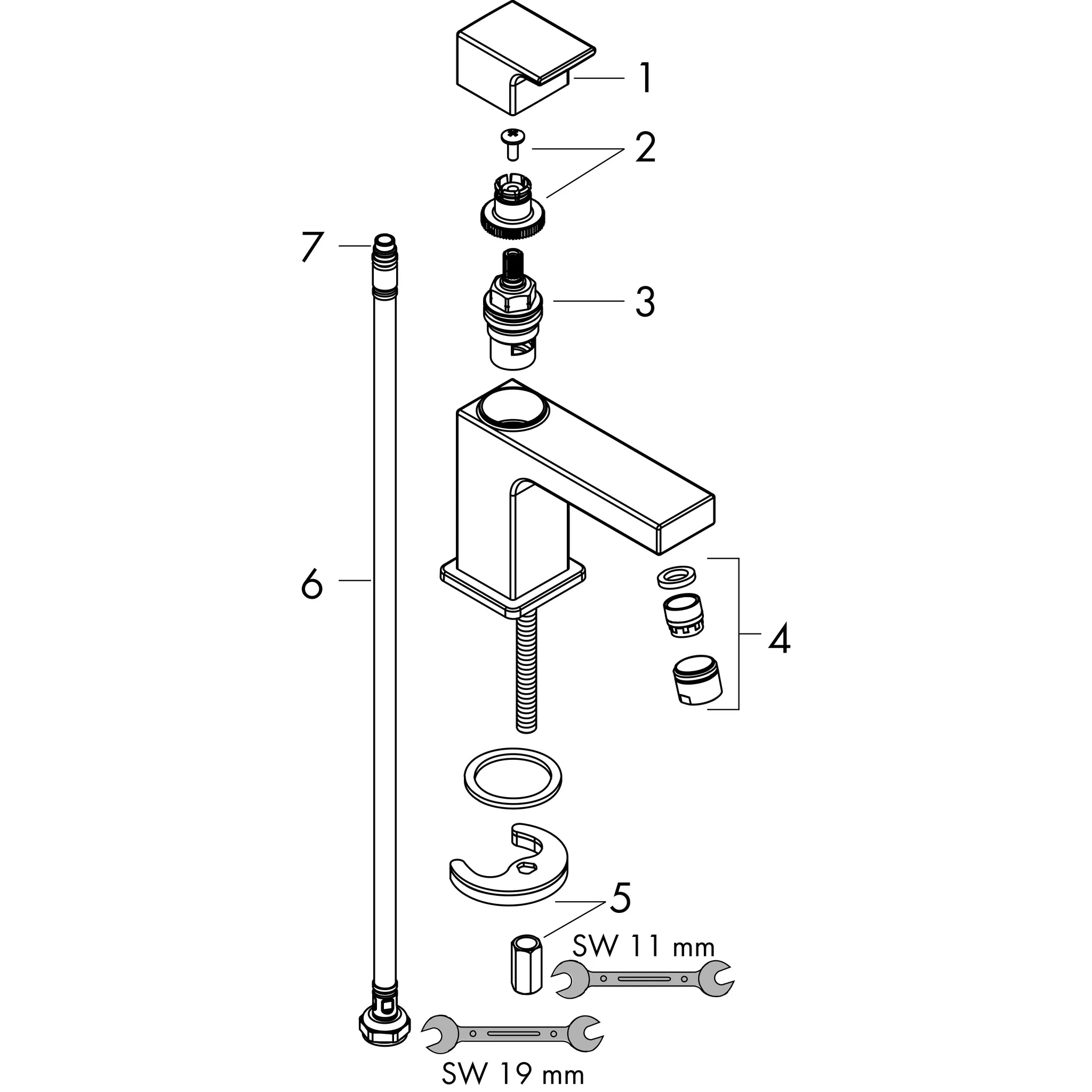 Hansgrohe Vernis Shape Standventil 70 mit Hebelgriff Chrom Hansgrohe Vernis Shape Standventil 70 mit Hebelgriff Chrom