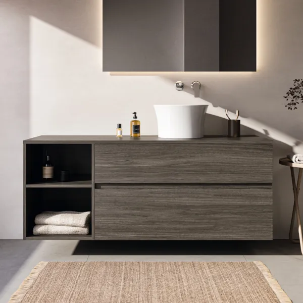 Ideal Standard Waschtischunterschrank „Finesse“ 140,2 × 55,8 × 50,5 cm Ulme dunkel