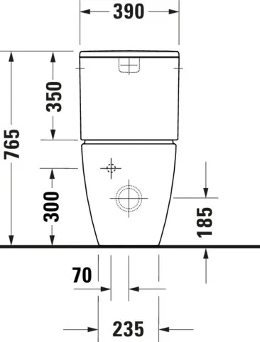 Stand WC für Kombination ME by Starck 650mm, weiß, Tiefspüler, rimmless Stand WC für Kombination ME by Starck 650mm, weiß, Tiefspüler, rimmless
