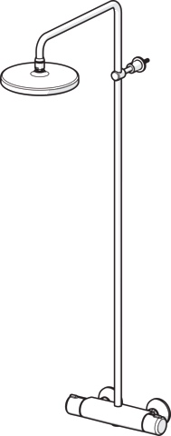 HA Regenbrause-Duscharmatur HANSAMICRA 4435 1-strahlig Ausladung 427-452 mm Chrom