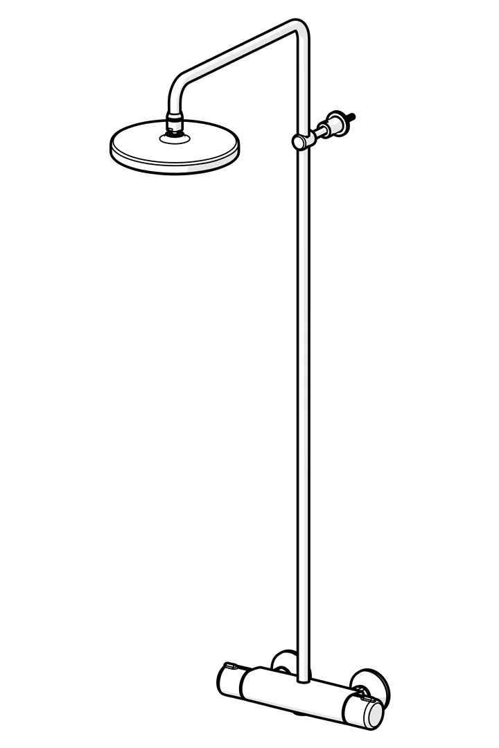 HansaMICRA Regenbrause-Duscharmatur HansaMICRA 4435 1-strahlig Ausladung 427-452 mm Chrom