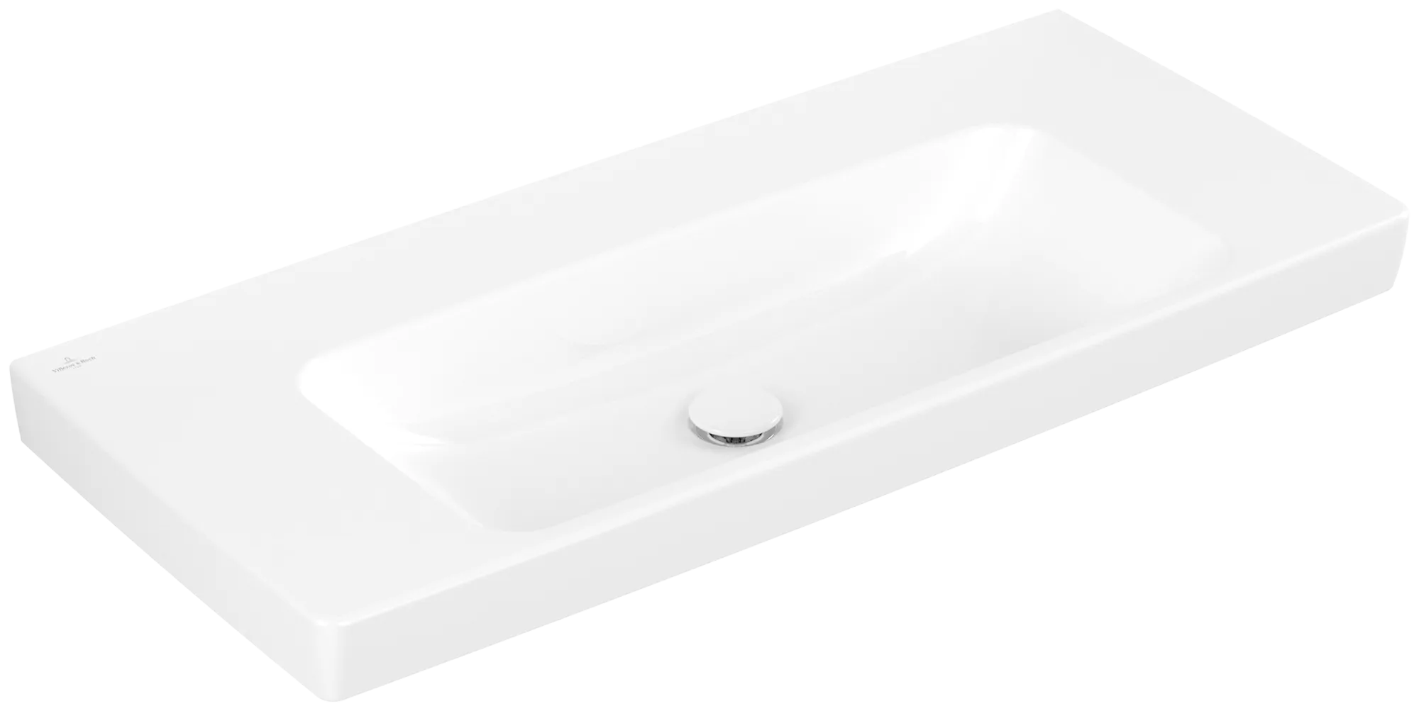 Villeroy & Boch Waschbecken „Architectura“ 1000 × 460 × 165 mm, ohne Hahnlochbohrung, für Becken mittig