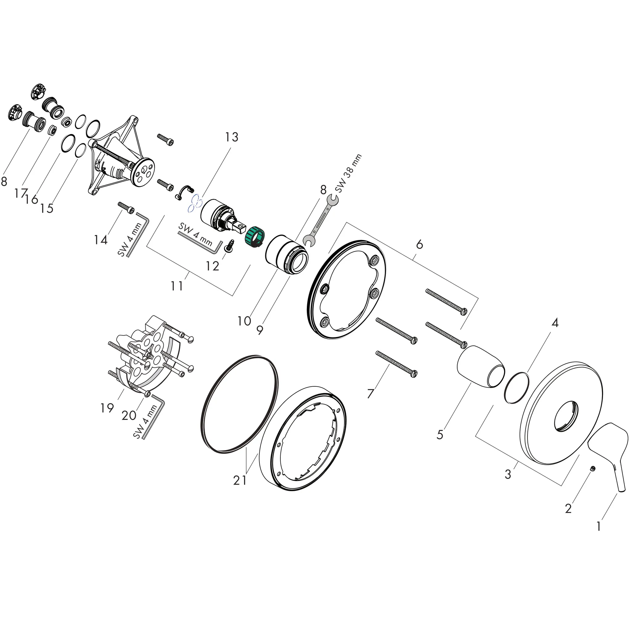 Brausenmischer Unterputz Talis S Fertigset chrom Brausenmischer Unterputz Talis S Fertigset chrom