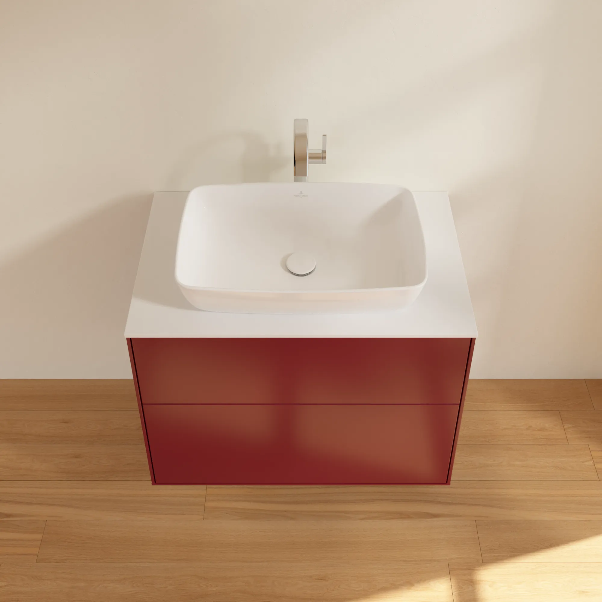 Villeroy & Boch Waschtischunterschrank „Finion“ für Schrankwaschtisch 800 × 603 × 501 mm Peony Matt Lacquer, für Becken mittig, mit Hahnlochbohrung Villeroy & Boch Waschtischunterschrank „Finion“ für Schrankwaschtisch 800 × 603 × 501 mm Peony Matt Lacquer, für Becken mittig, mit Hahnlochbohrung