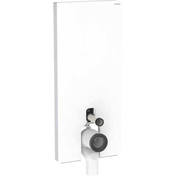 Monolith Sanitärmodul für Stand-WC, 114 cm, Frontverkleidung aus Glas: Glas weiß, Aluminium Monolith Sanitärmodul für Stand-WC, 114 cm, Frontverkleidung aus Glas: Glas weiß, Aluminium