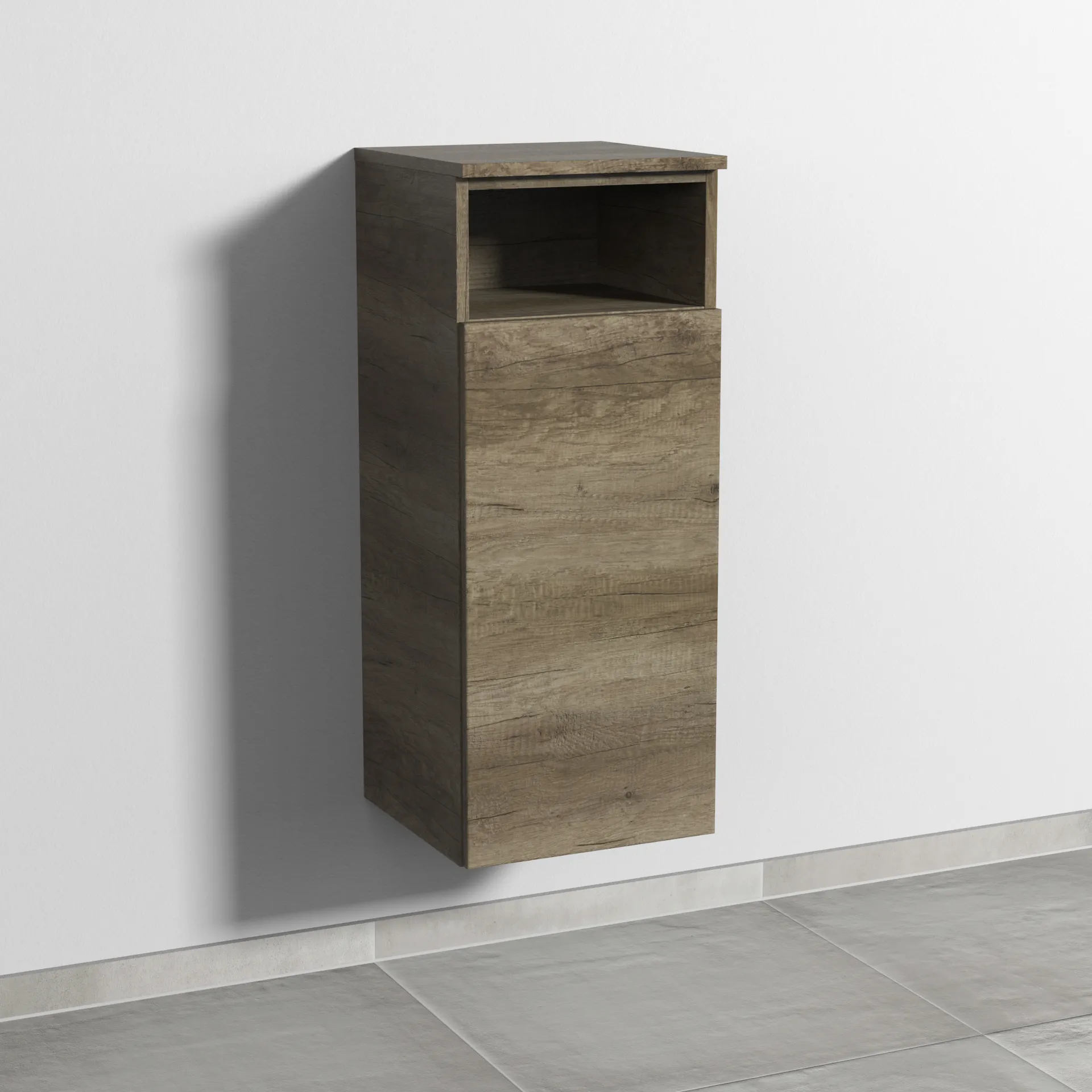 Sanipa Mittelschrank „3way“ 350 × 850 × 345 mm Anschlag rechts, in Eiche Nebraska, Anschlag rechts