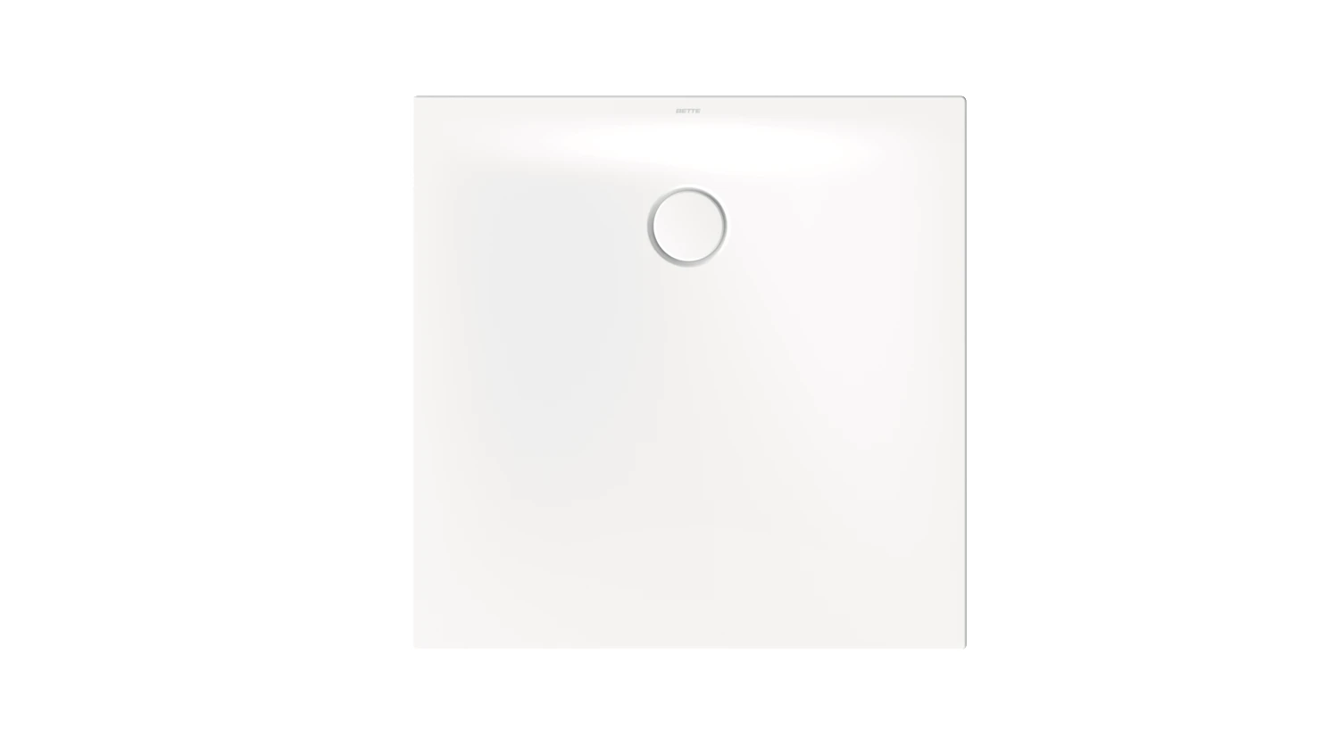 Bette quadrat Duschwanne „BetteFloor Side“ 900 × 900 mm mit BetteAntirutsch Pro, ohne Oberflächenveredelung, ohne Wannenträger, in Edelweiß