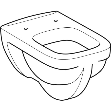 Wand-Flachspül-WC „Renova Plan“ 36 × 34 × 54 cm, mit Spülrand