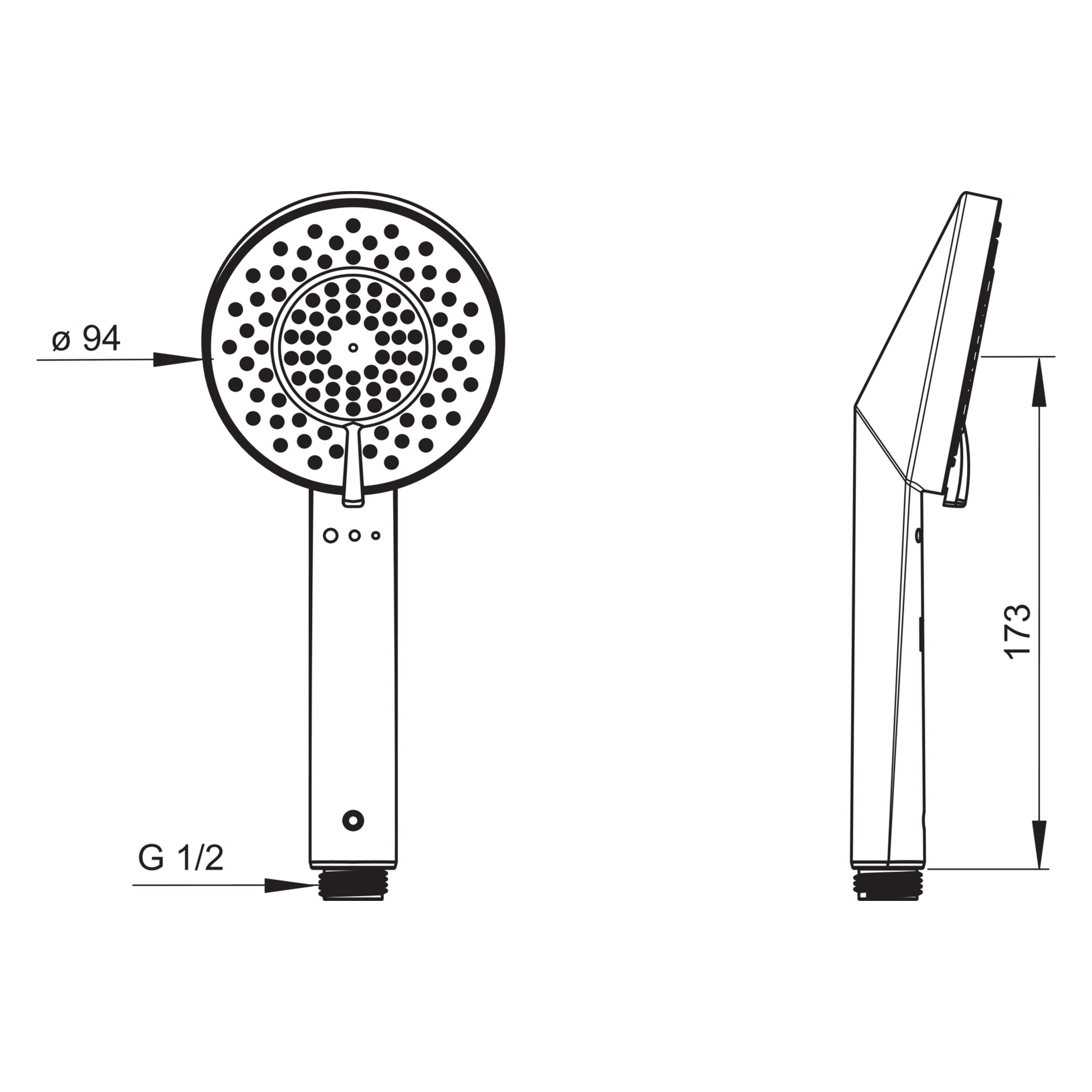 HA Handbrause HANSACLASSICJET 6532 3-strahlig chr