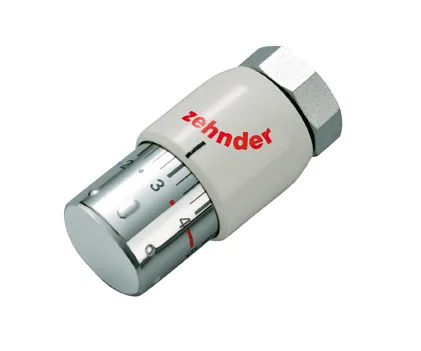 Zehnder Heizkörperthermostat mit Flüssigfühler „SH“ in weiß / chrom Zehnder Heizkörperthermostat mit Flüssigfühler „SH“ in weiß / chrom
