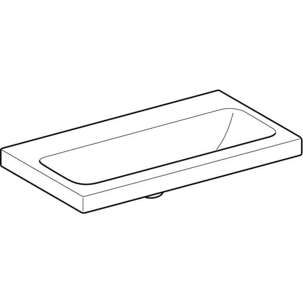 Wandwaschtisch „iCon Light“, mittig, rechteckig 75 × 42 cm
