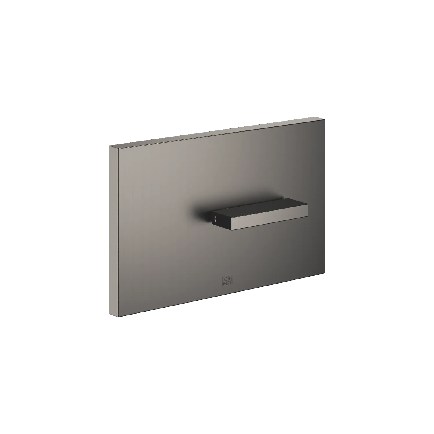 Dornbracht Abdeckplatte für WC-UP-Spülkasten SERIENNEUTRAL Dark Platinum gebürstet 150 x 240 x 15 mm mit Drehbetätigung und Zwei-Mengen-Technik